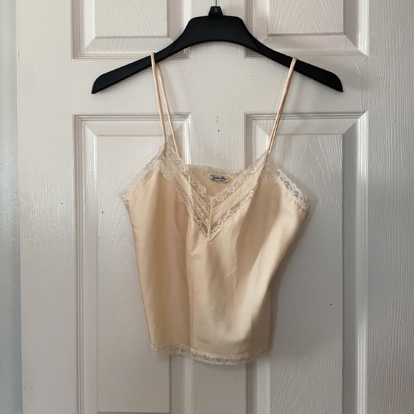Dior Tops - VTG Christian Dior Ivory Lace Silk Cami Camisole Tank Top